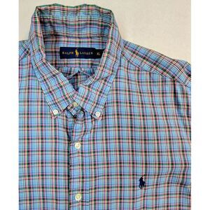 Polo Ralph Lauren Shirt Mens XL 5 Color Plaid Long Sleeve Oxford Button‎